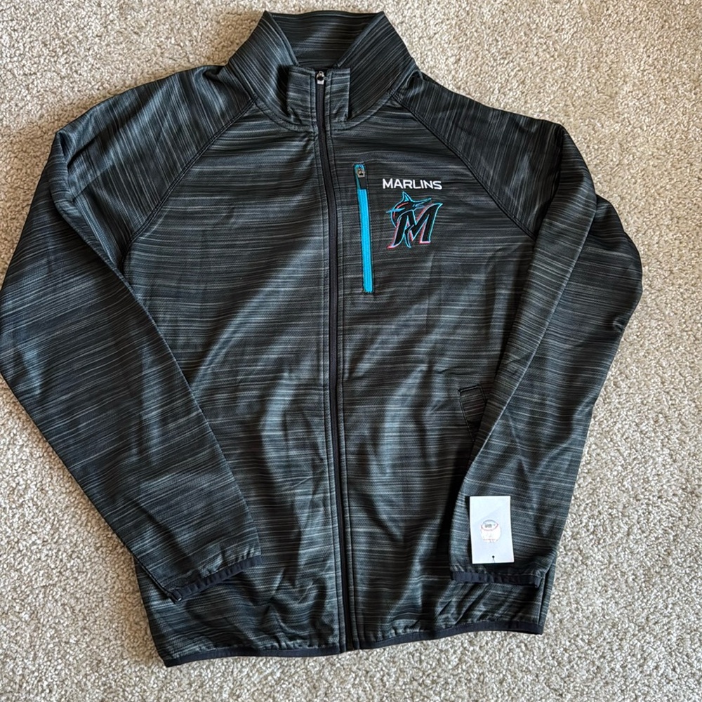 MLB Miami Marlins Black Jacket